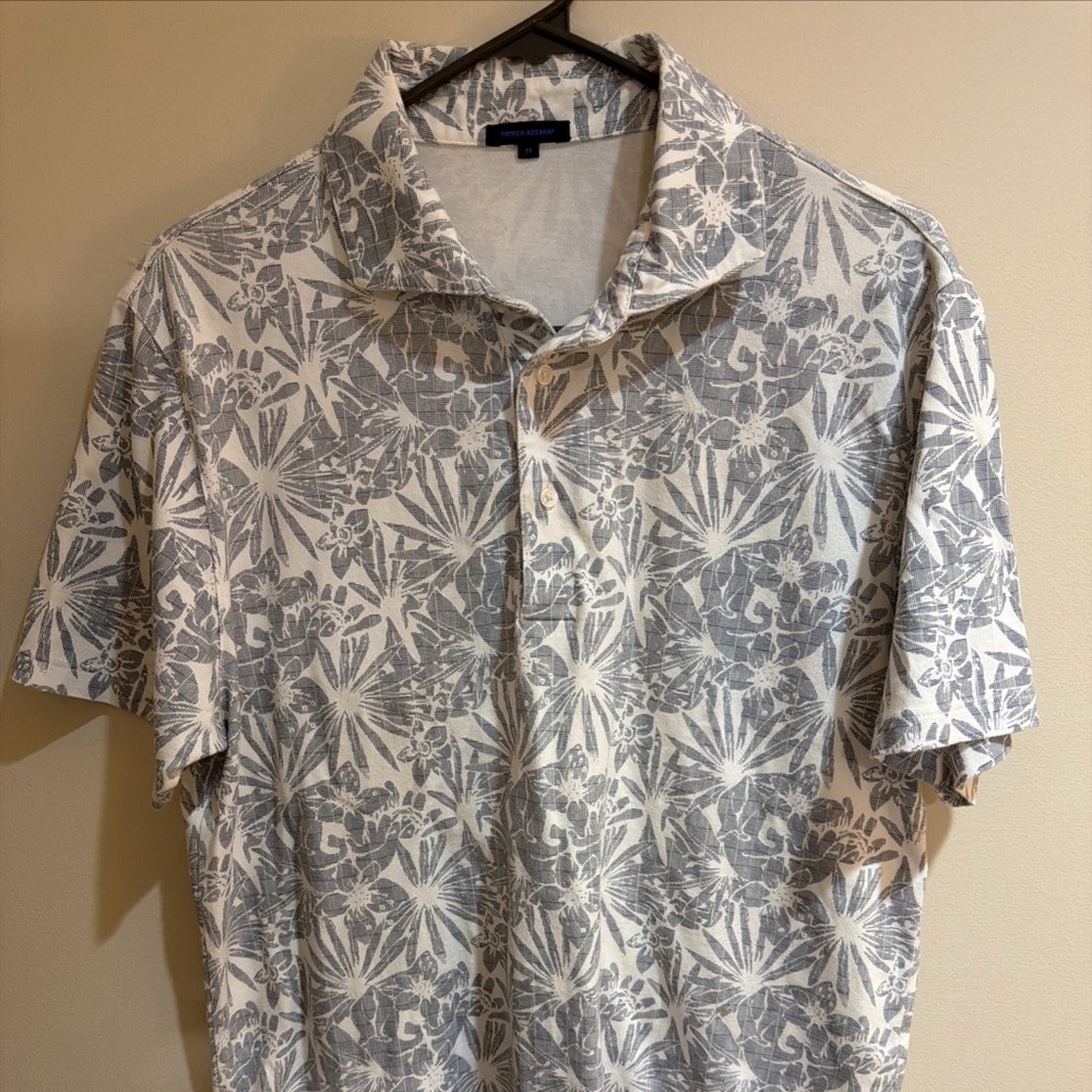 Beautiful Patrick Assaraf Polo Medium No Flaws White/Blue Sharp